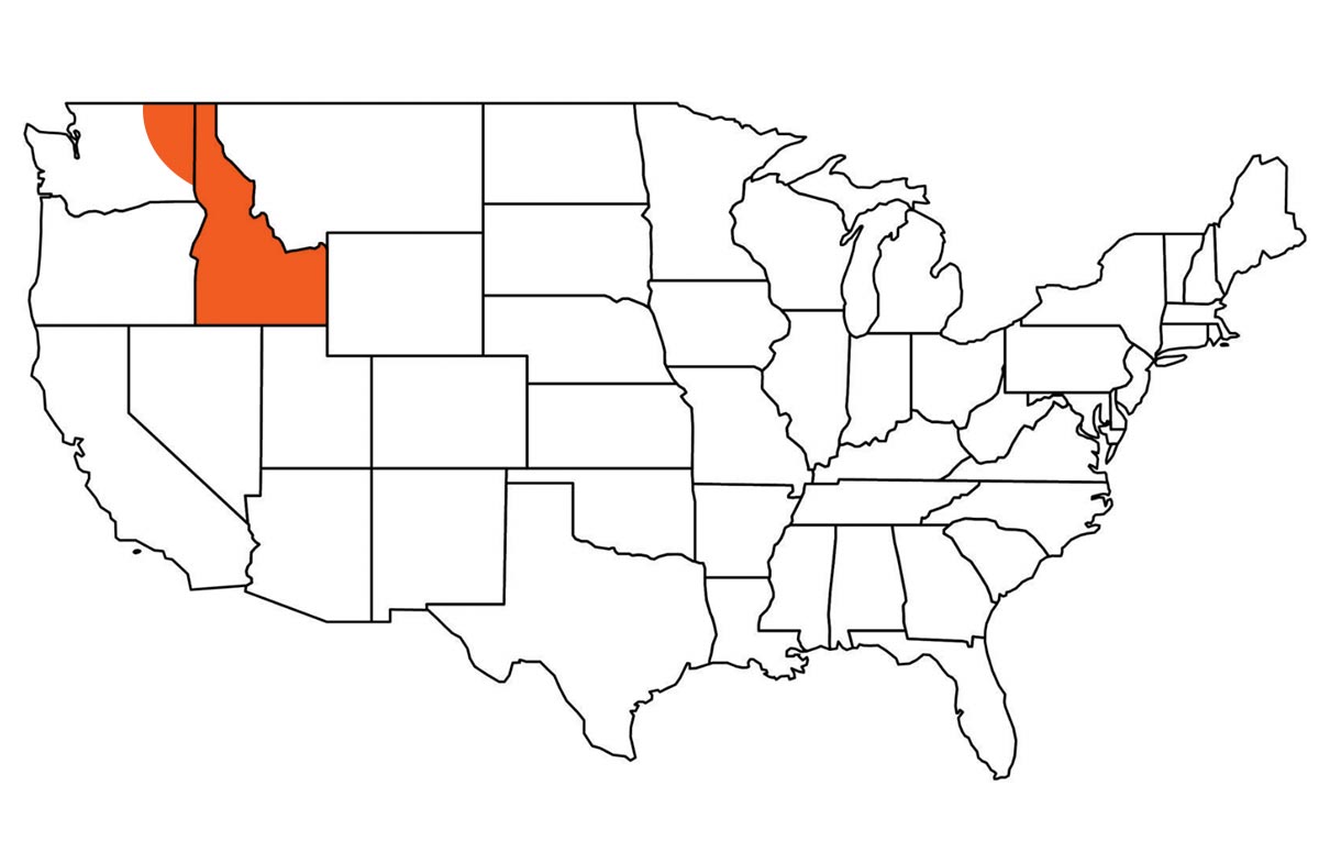 Idaho solar energy map