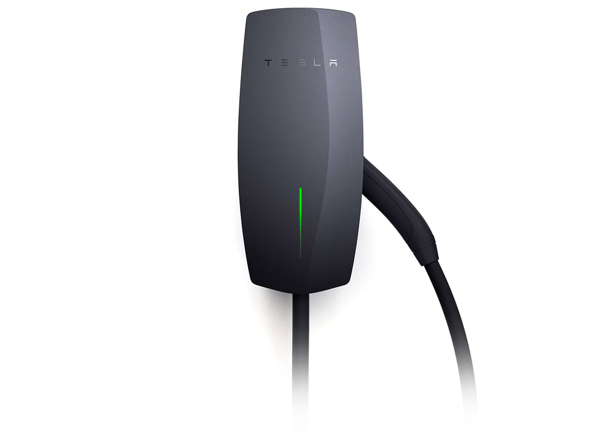 black tesla wall charger