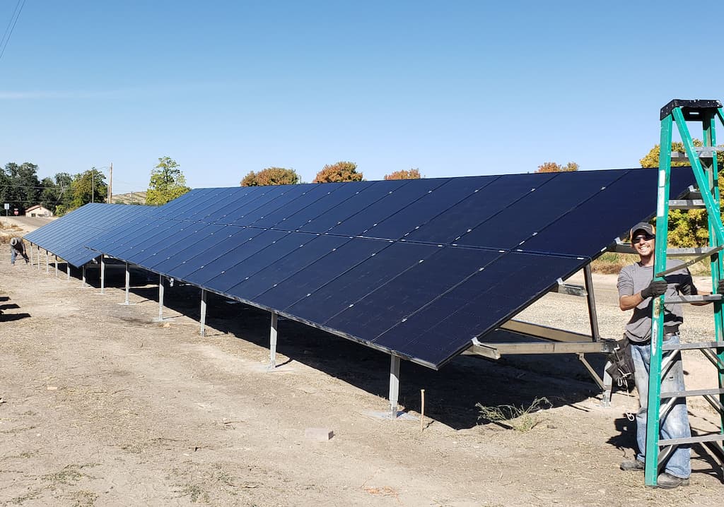ground mount solar next to road