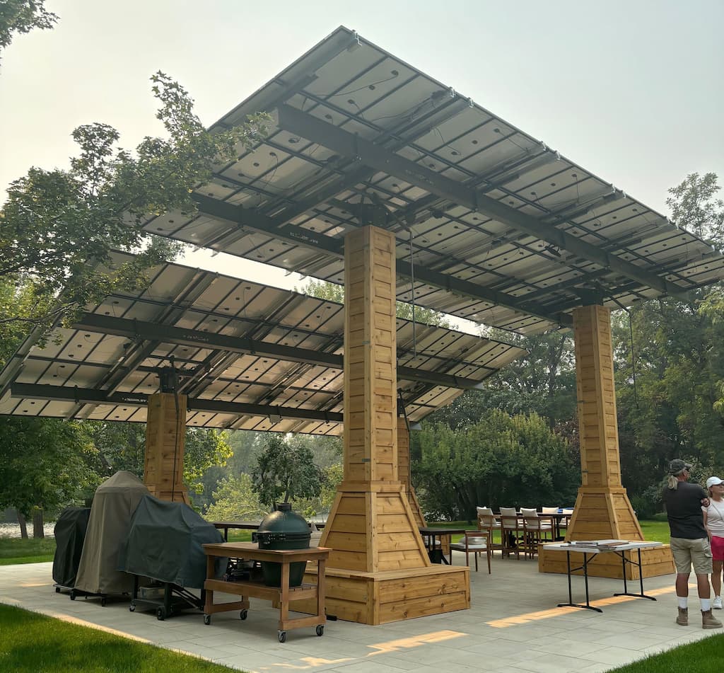 pole mount solar over patio